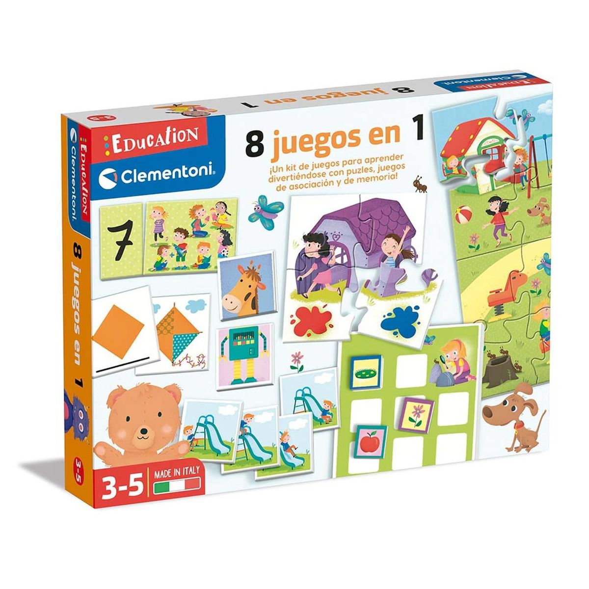 CLEMENTONI - Clementoni Juego Educativo 8 juegos en 1