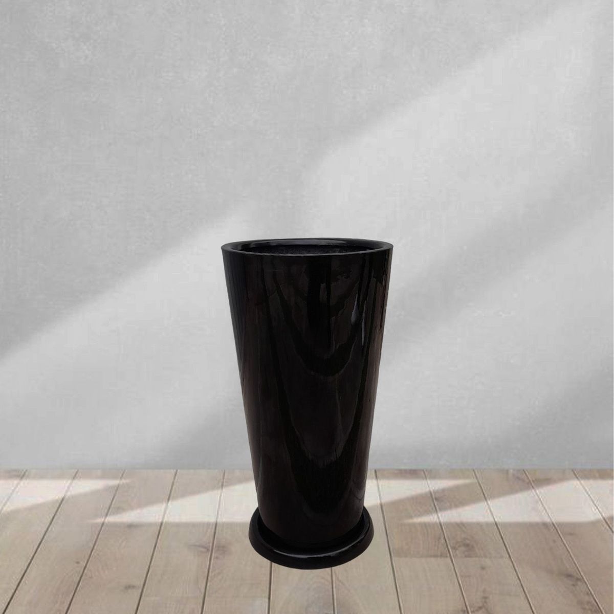 GENERICO - MACETA CONO LAPIZ NEGRO 58X30CM