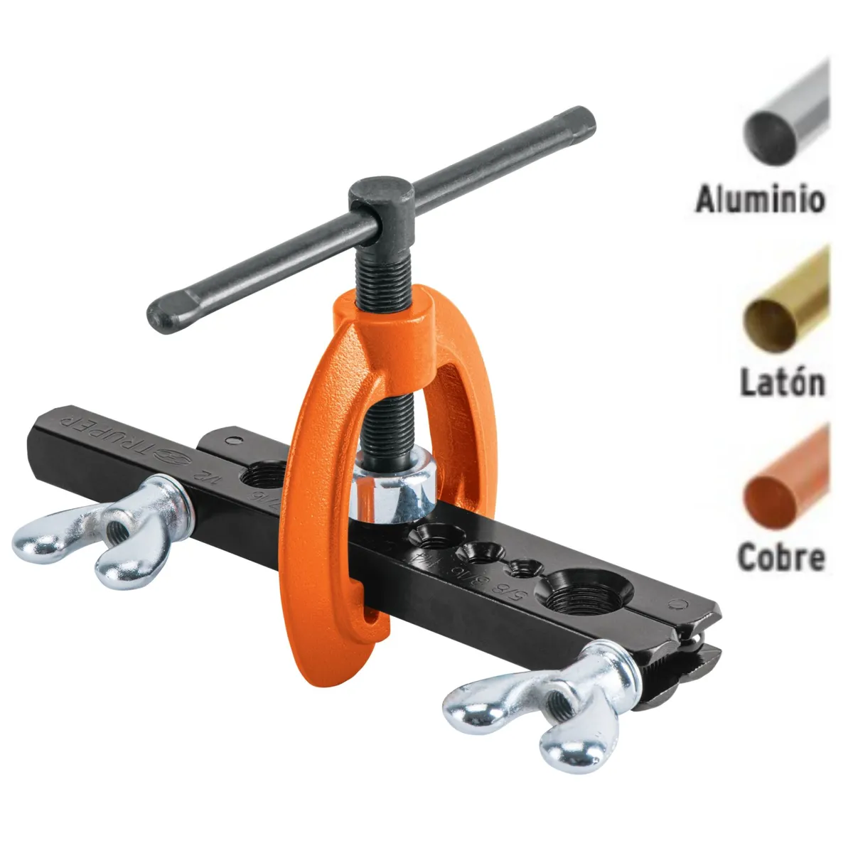 TRUPER - Avellanador de tubo perforador de tubo  de 3/16" a 5/8", Truper