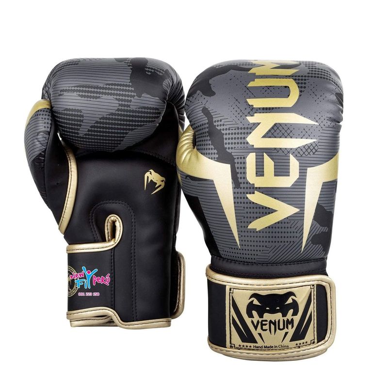 ALPHA GYM - Guantes de boxeo profesionales 12 Oz Venum Gris Dor Camufla