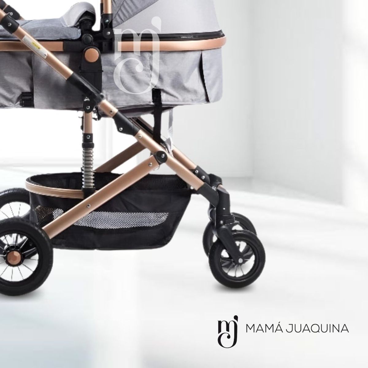 EBABY - Coche Cuna Moisés de Lujo «COMFORT» Gray