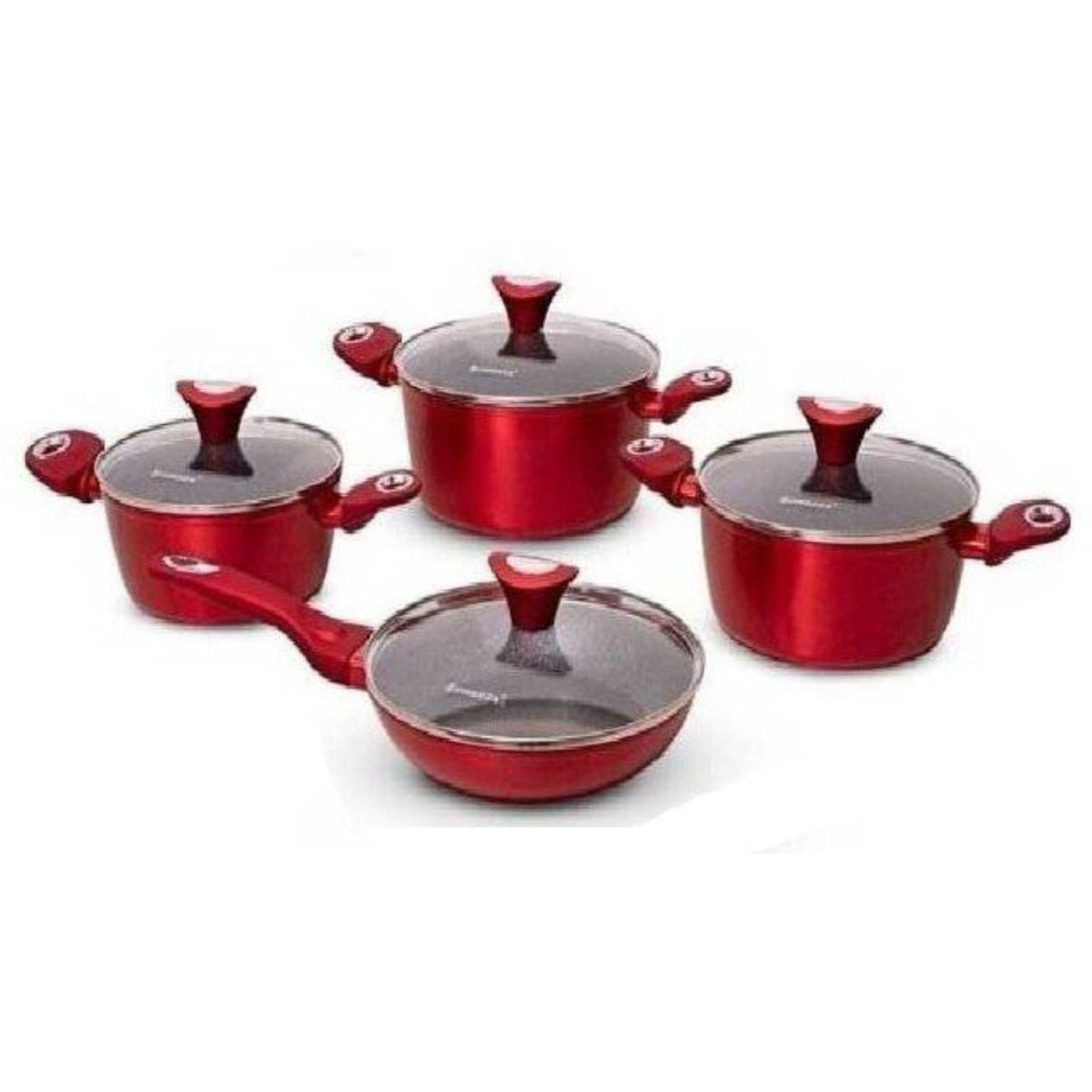 GENERICO - OLLAS ANTIADHERENTE FINEZZA FZ-X1708M ULTRAGRANITO 8 PIEZAS