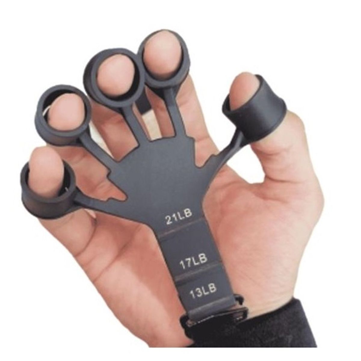 ALPHA GYM - Ejercitador de dedos y antebrazos Finguer Grip black Fuerza