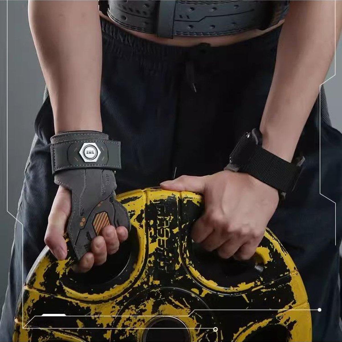 TMT - Grips Deportivos TMT N002 Cuero Genuino Powerlifting