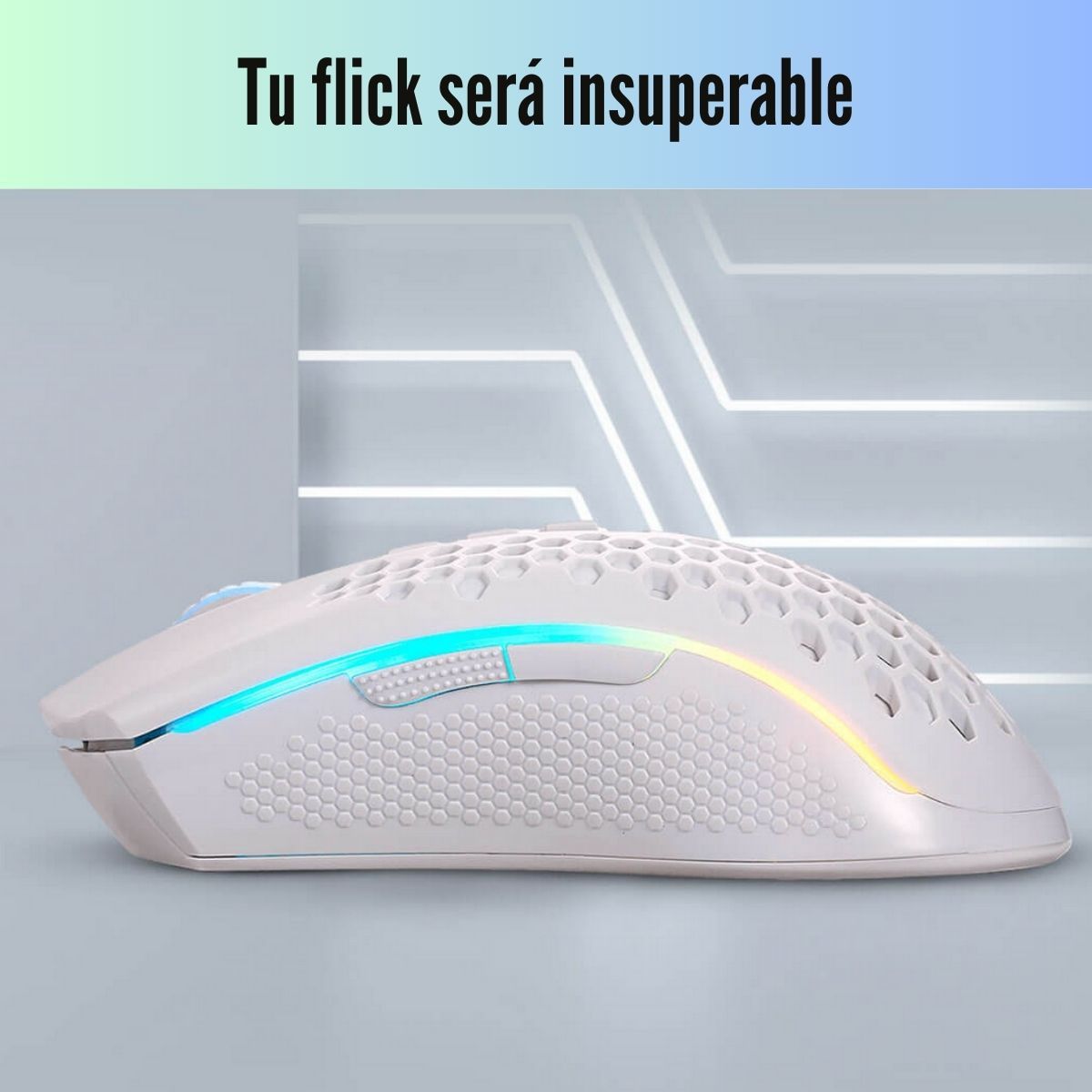 REDRAGON - Redragon - Mouse Storm Pro M808 Wireless RGB - Blanco