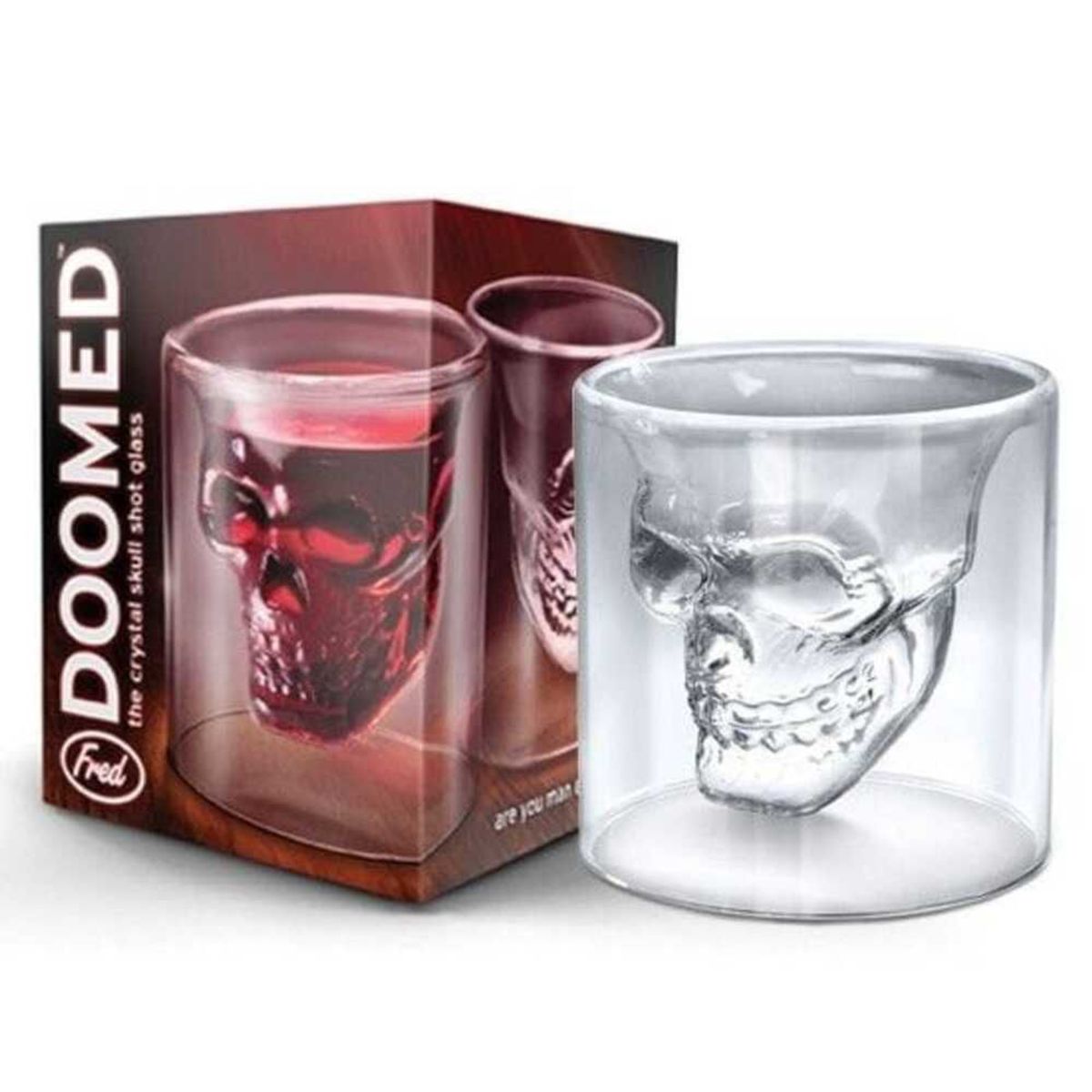 GENERICO - VASO CALAVERA 220ML - VIDRIO DOBLE PARED