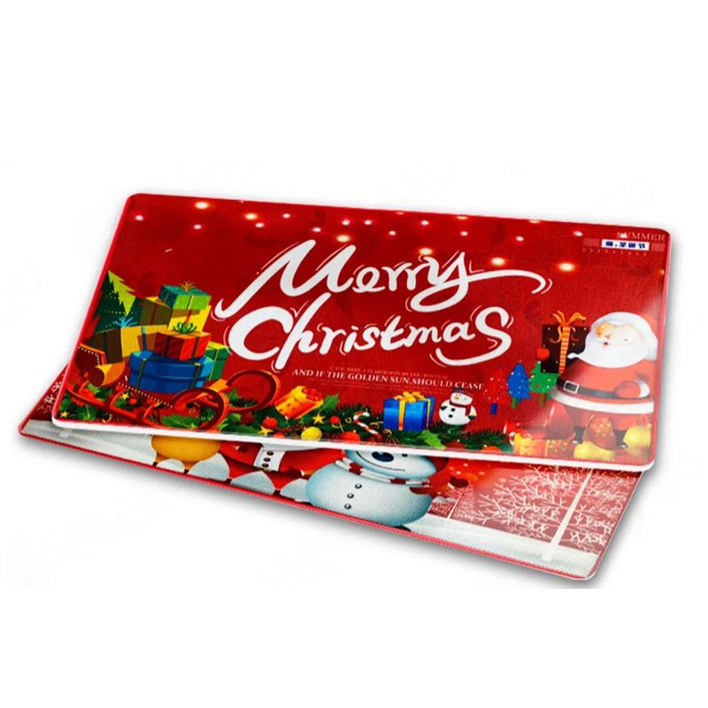 SASARU - Tapetes Navideños Estampados Variados Rojo 60x40cm