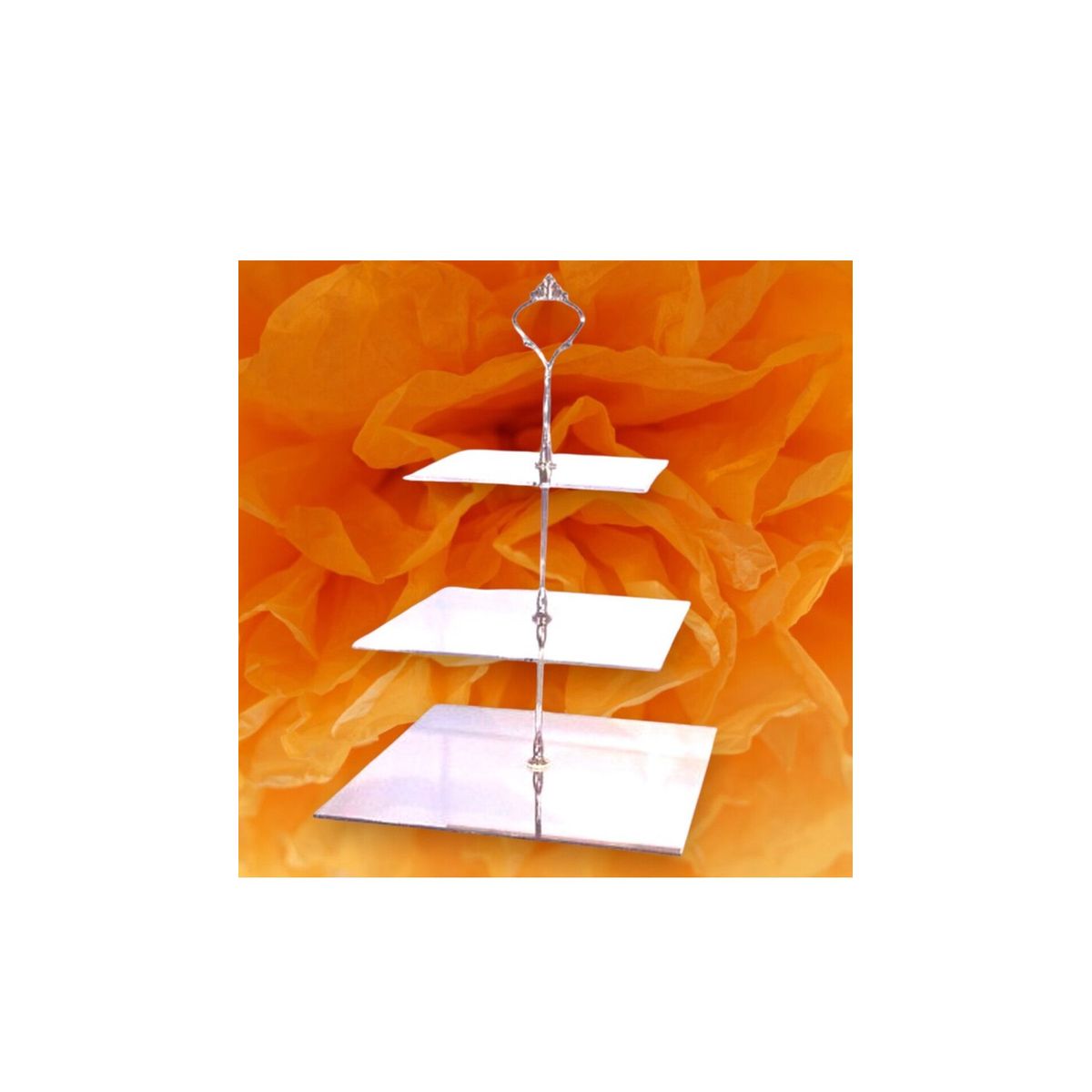 GENERICO - Porta bocadito de 3 pisos de loza