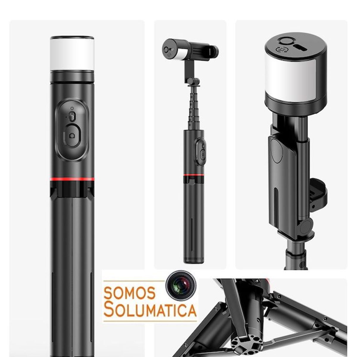 OEM - Palo Selfie Tripode - Con Flash Y Bluetooth - Aluminio