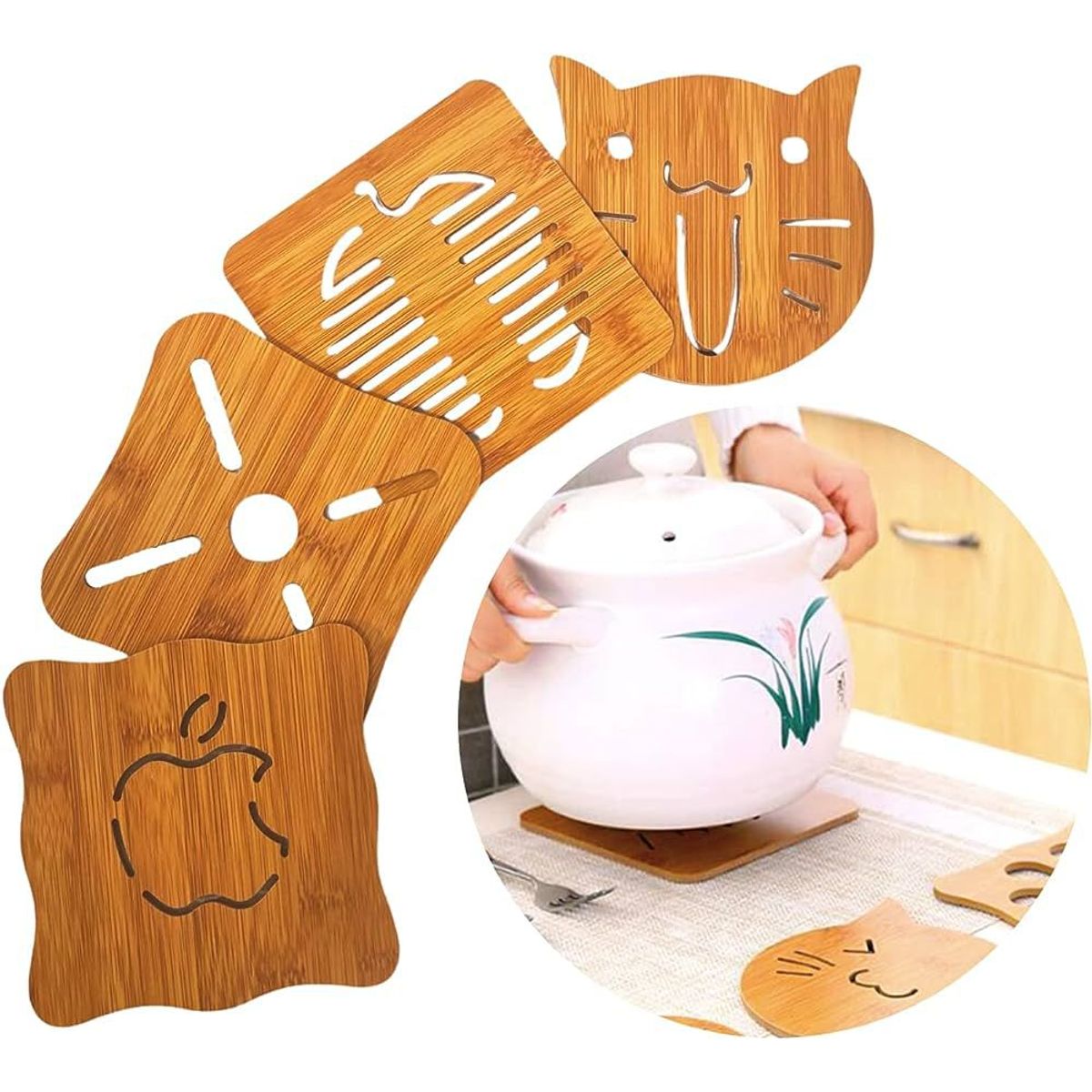 GENERICO - POSA OLLAS DE BAMBU ECOLÓGICO