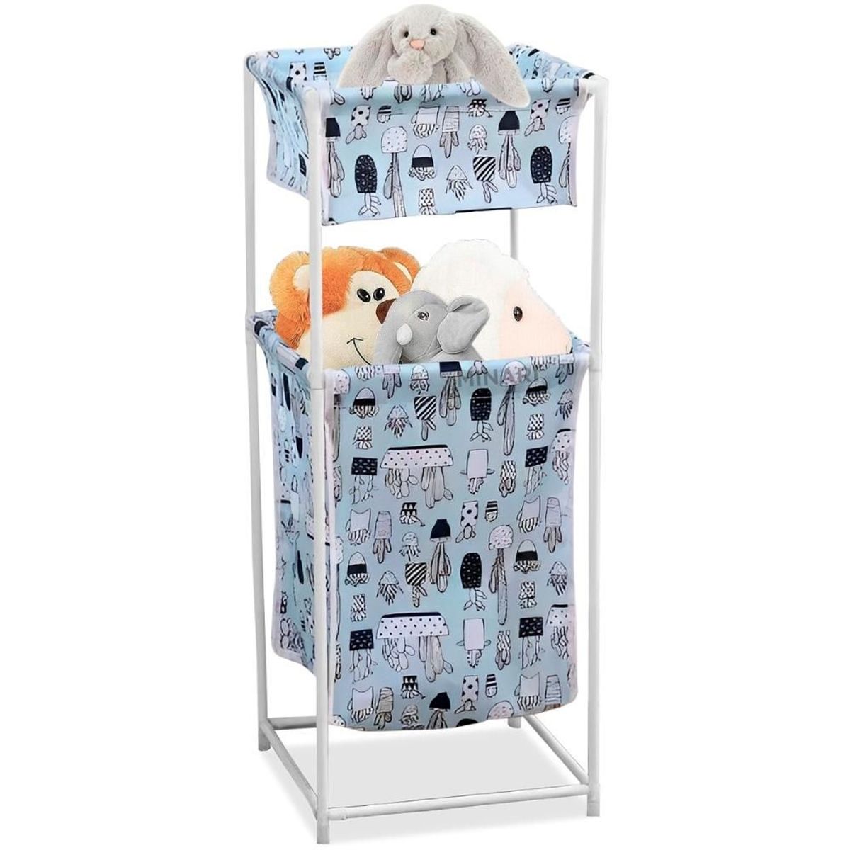 MINARI - Cesta Organizador para Guardar Juguetes Infantil 2 Niveles CL 26V