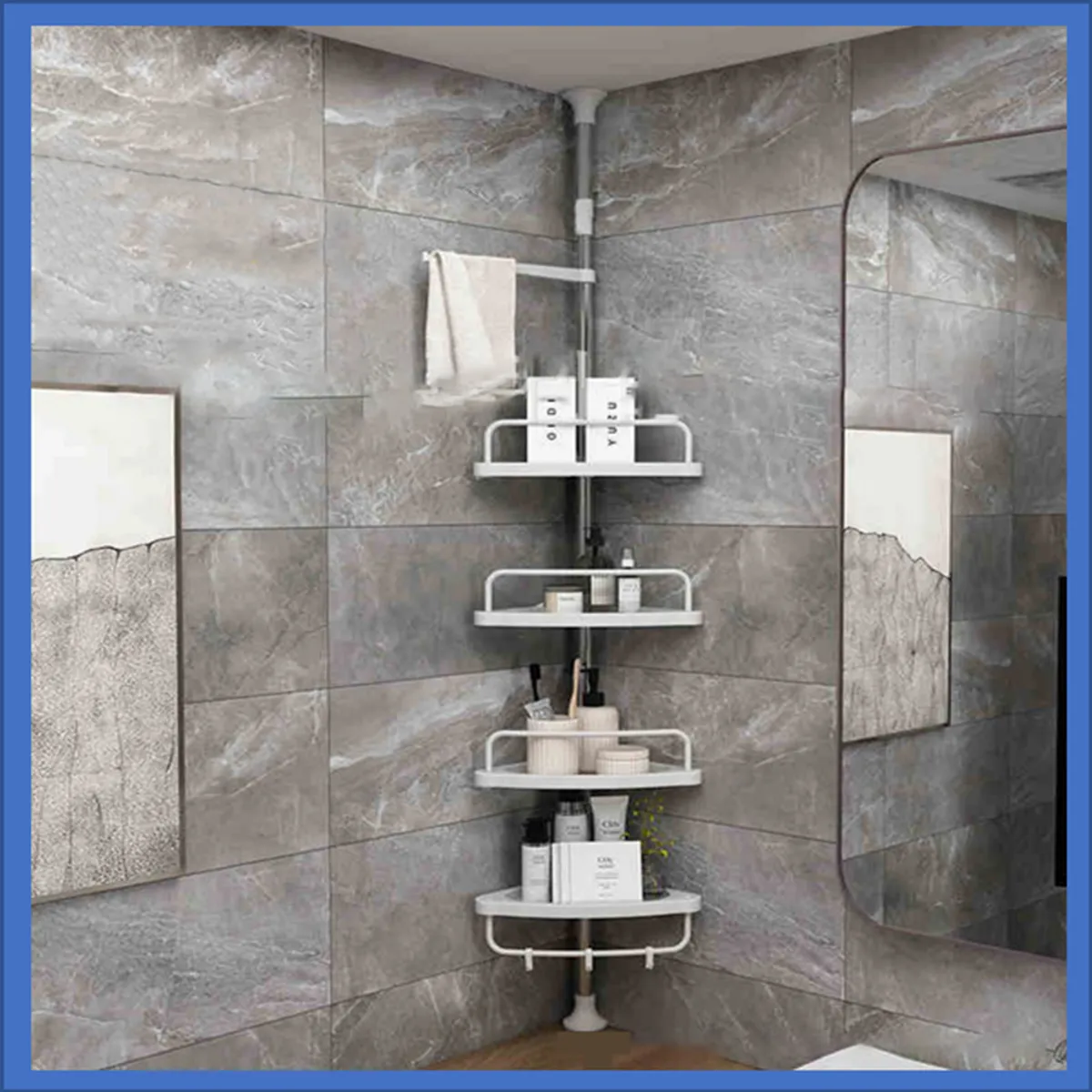 GENERICO - Esquinero de ducha 4 niveles mas toallero