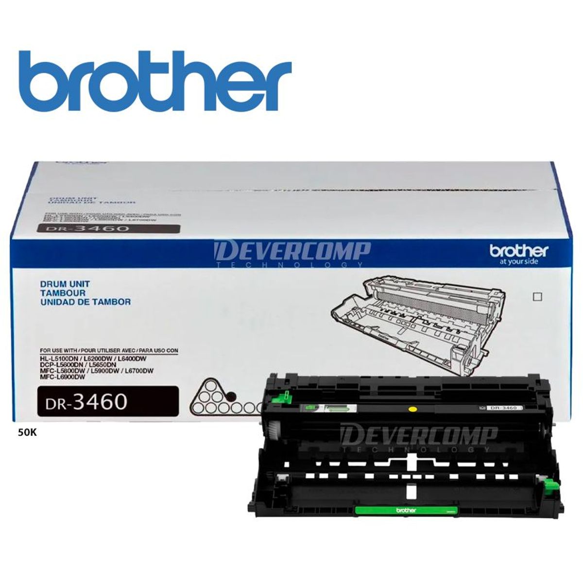 BROTHER - Tambor Brother DR-3460 HL-5100DN  L6400DW  DCP-L5650DN