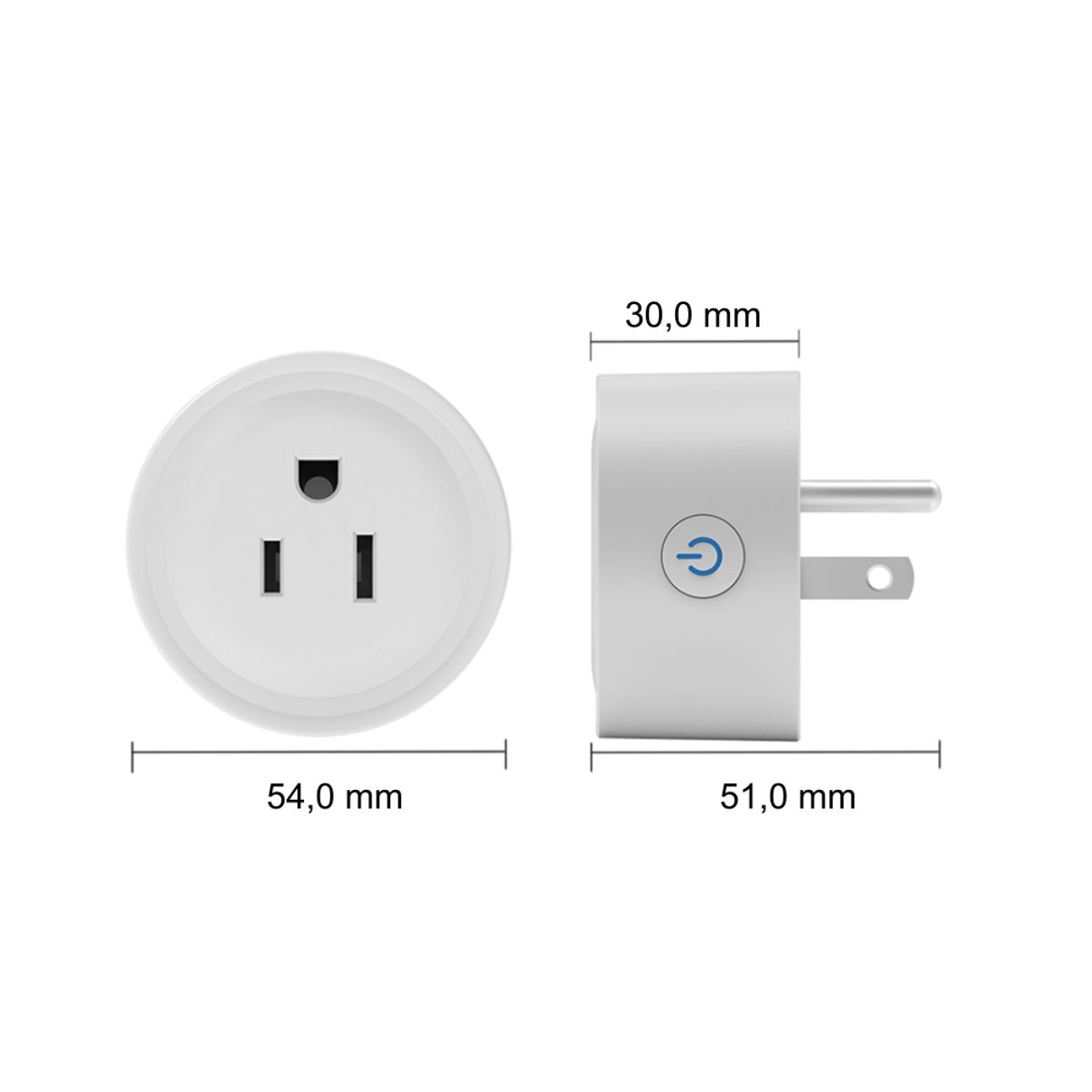 GENERICO - Enchufe inteligente 2da generación monitor de consumo Tuya pack x 2