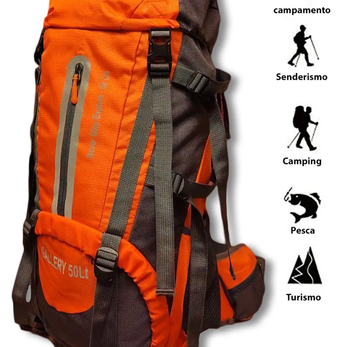 GENERICO - 50LT Mochila de Camping Trekking Senderismo HUK