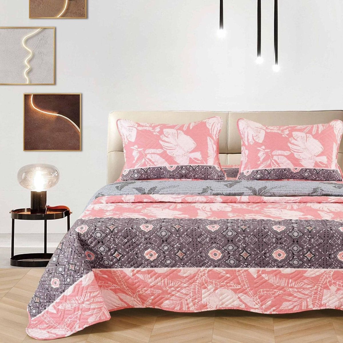 VENEZIA - Set de Cubrecama 2 Pz + Sabanas + Fundas 100% Algodón.