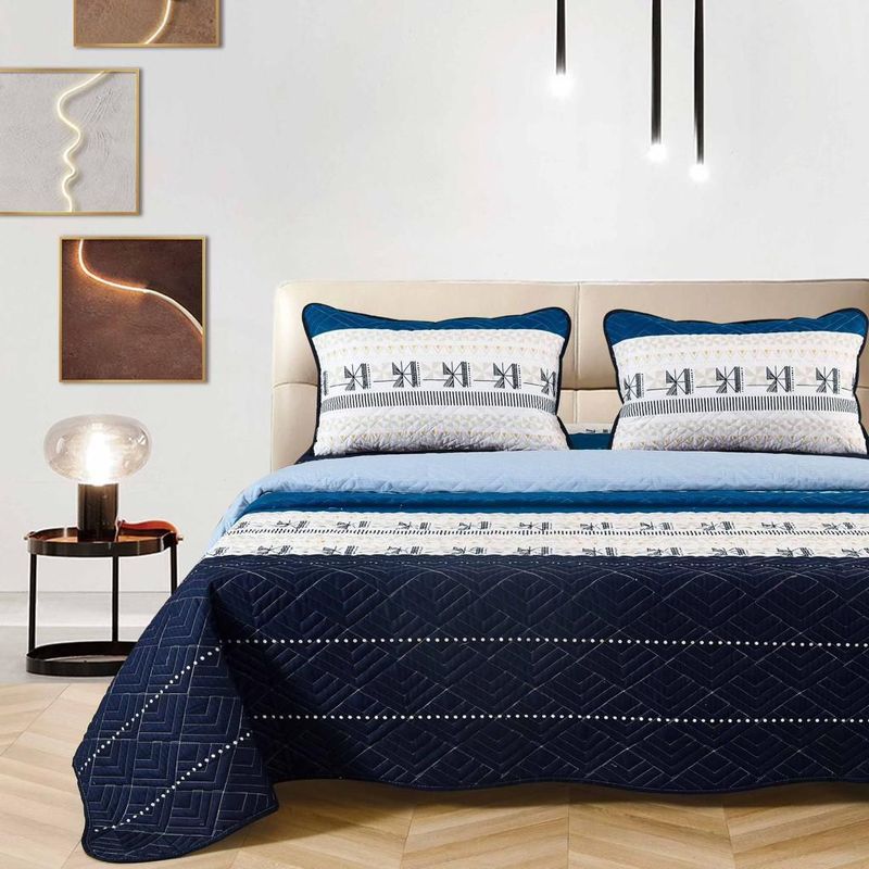 VENEZIA - Set de Cubrecama 2 Pz + Sabanas + Fundas 100% Algodón