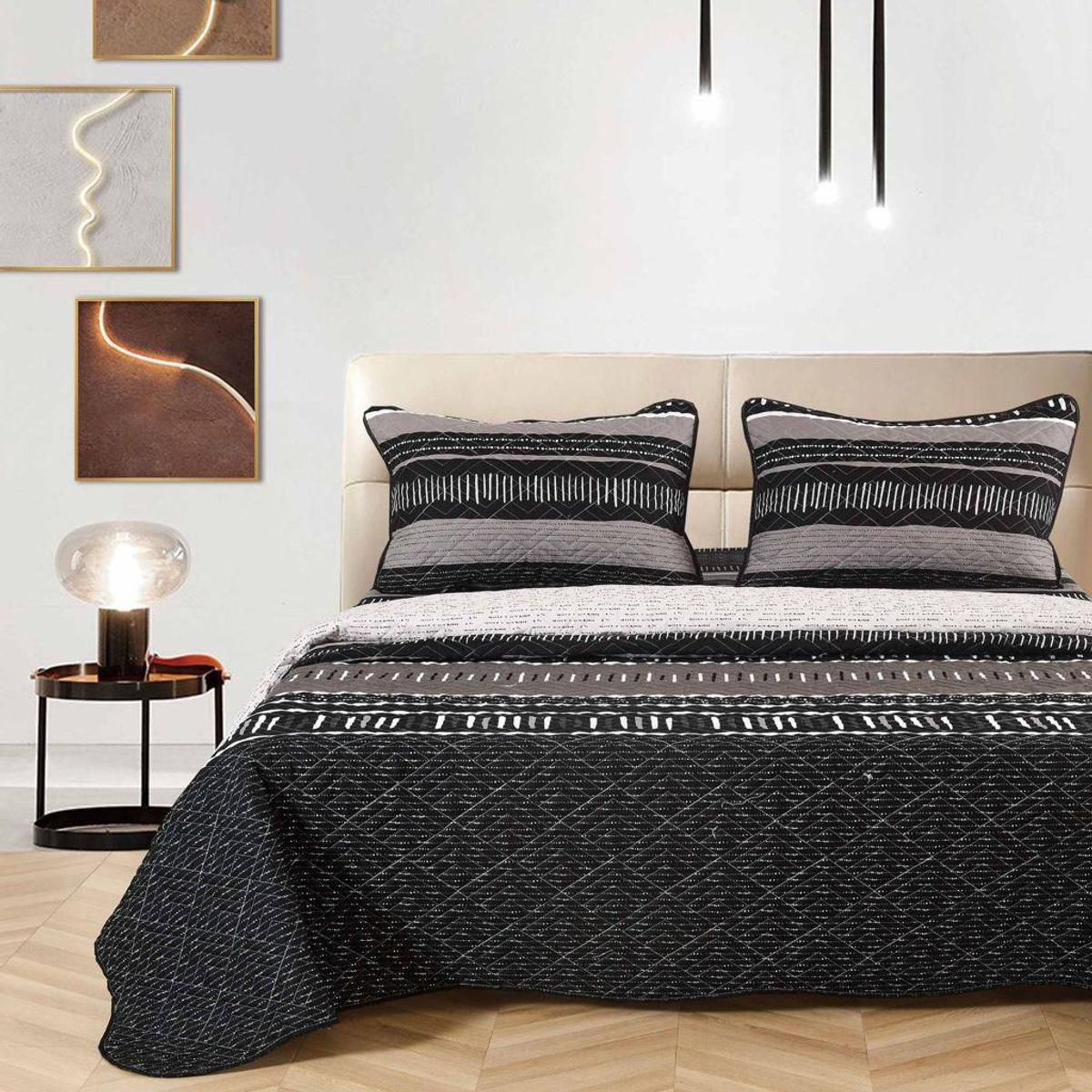 VENEZIA - Set de Cubrecama 2 Pz + Sabanas + Fundas 100% Algodón.