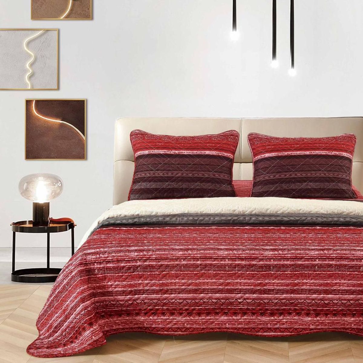 VENEZIA - Set de Cubrecama 2 Pz + Sabanas + Fundas 100% Algodón