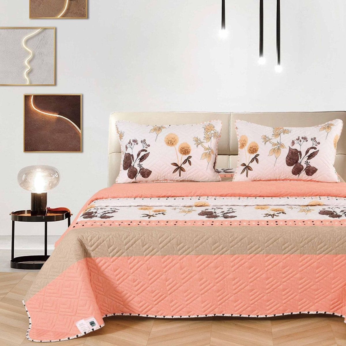 VENEZIA - Set de Cubrecama 2 Pz + Sabanas + Fundas 100% Algodón