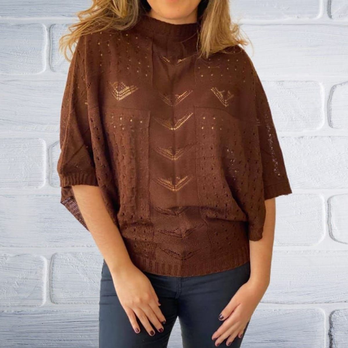 GENERICO - Chompa calada mujer Mandalay Knits.