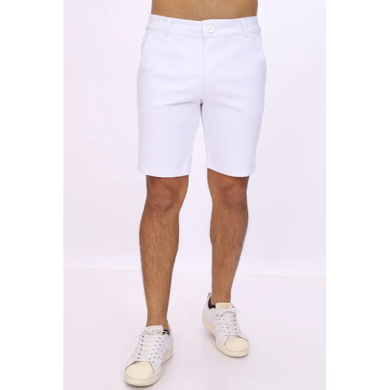 J JERAOUS - BERMUDA DRILL JERAOUS DE HOMBRE Blanco