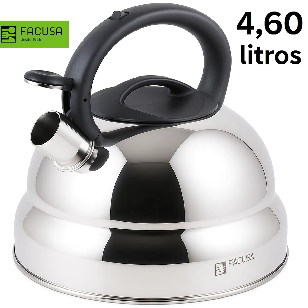 FACUSA - Tetera Acero Inoxidable Facusa de 4.6 litros con Silbador GARANTIA
