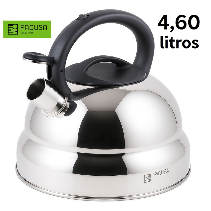 FACUSA - Tetera Acero Inoxidable Facusa de 4.6 litros con Silbador GARANTIA