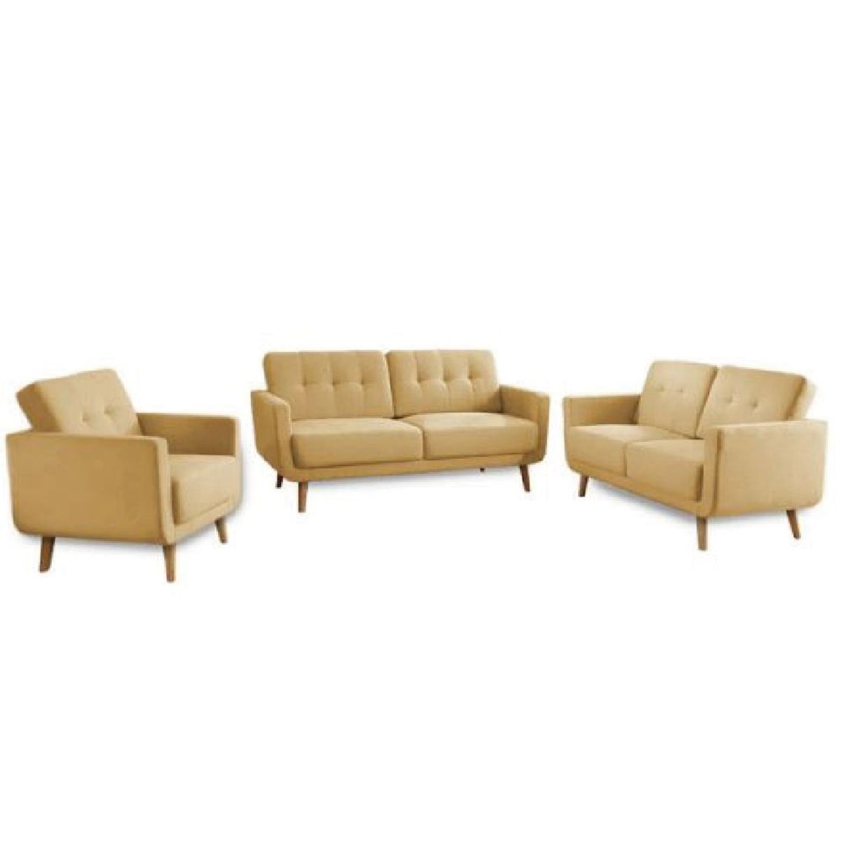 ALTO HOGAR - Juego de Sala Vintage 3 2 1 Faith Beige