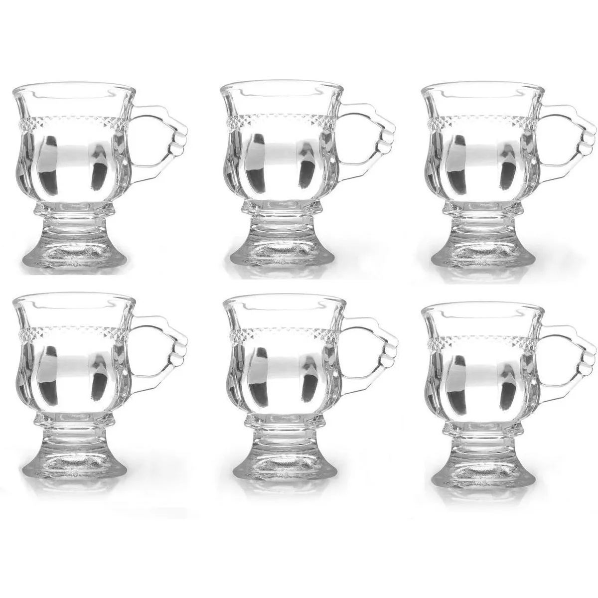 GENERICO - Juego de 6 tazas de Te Vintage 200 ML Set x6