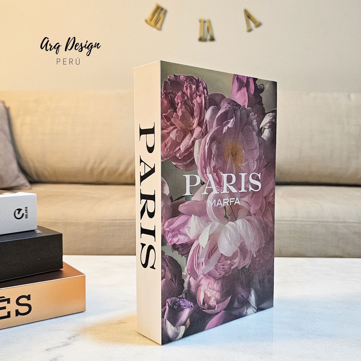 GENERICO - Libro Decorativo Tipo Baúl Paris Marfa