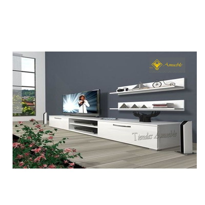 AMUEBLE - Centro de Entretenimiento *  EUGENIO BLANCO* melamina 18MM