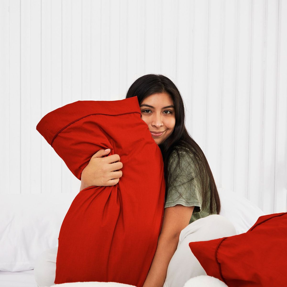 COBITEX HOME - Sábanas + Plumón Hipoalergénico + Funda Plumón 2 Plazas Rojo 100% Algodón.