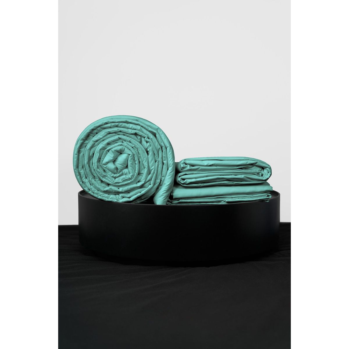 COBITEX HOME - Sábanas + Plumón Hipoalergénico + Funda Plumón 2 Plazas Turquesa 100% Algodón.