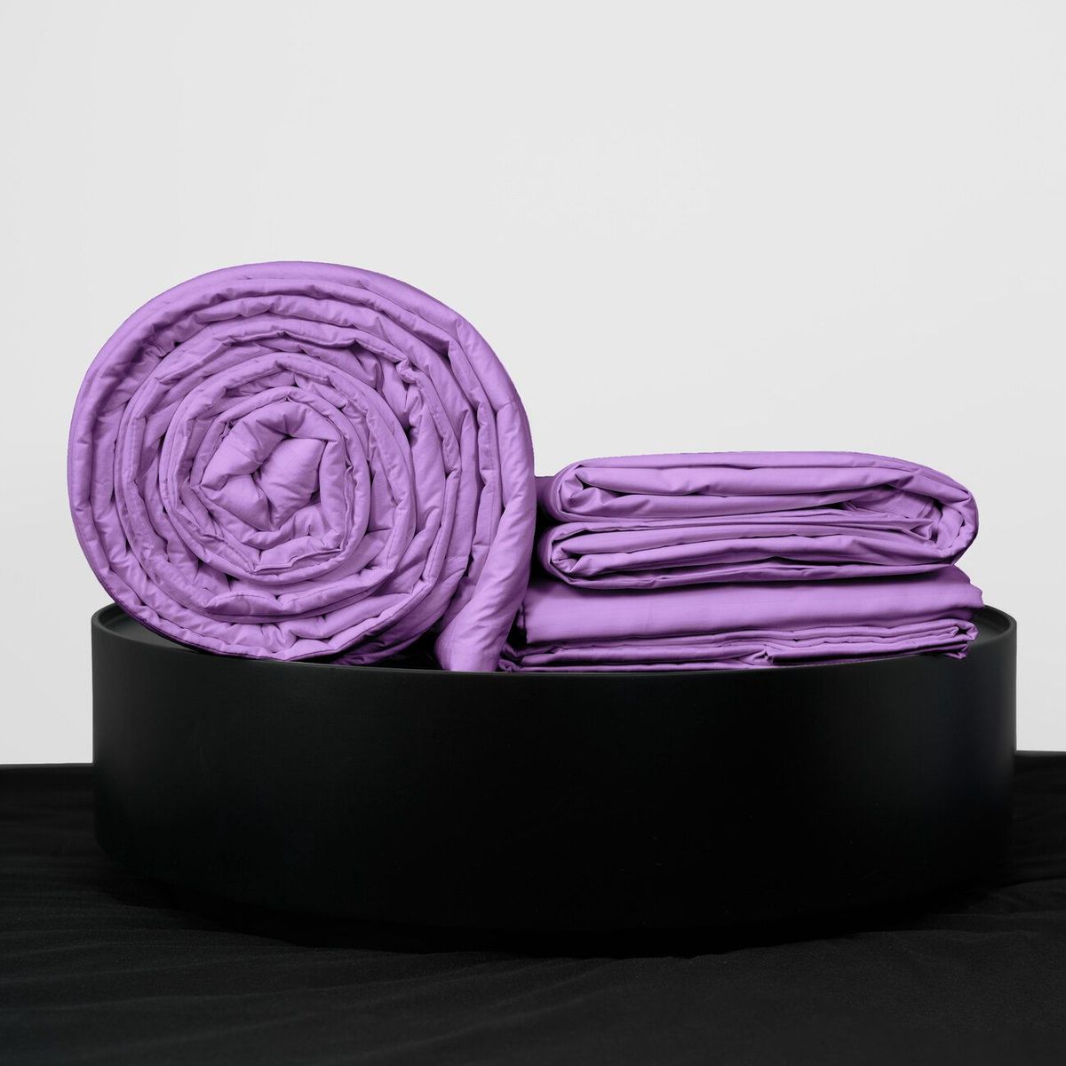 COBITEX HOME - Sábanas + Plumón Hipoalergénico + Funda Plumón 2 Plazas Lila 100% Algodón