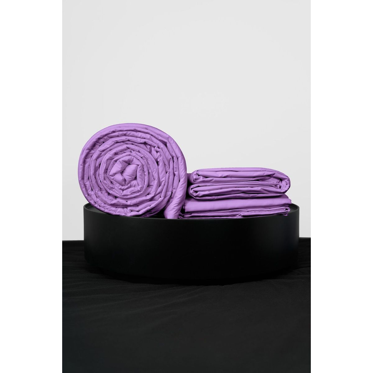 COBITEX HOME - Sábanas + Plumón Hipoalergénico + Funda Plumón 2 Plazas Lila 100% Algodón