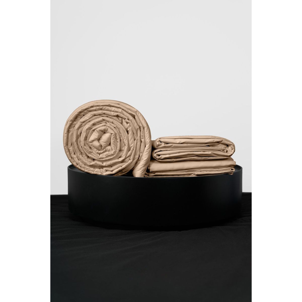 COBITEX HOME - Sábanas + Plumón Hipoalergénico + Funda Plumón Queen Arenita 100 Algodón