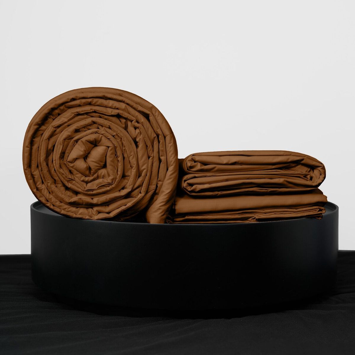 COBITEX HOME - Sábanas + Plumón Hipoalergénico + Funda Plumón 1 Plaza Chocolate 100% Algodón