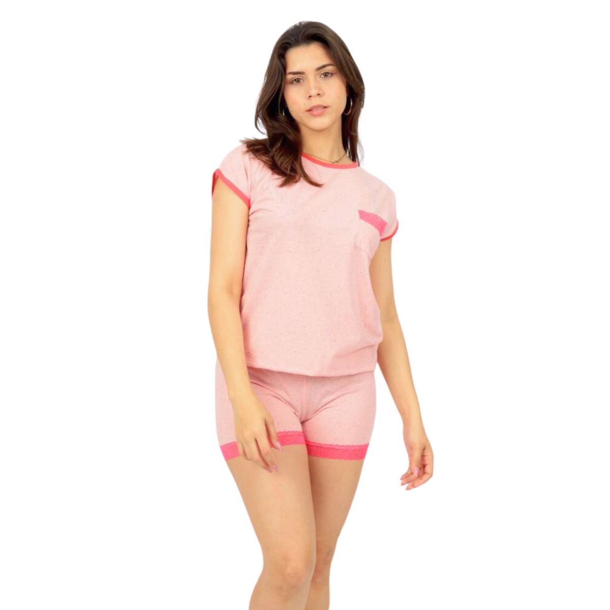 GENERICO - Pijama Fresh Femini Encaje Pink - Inga Pijamas