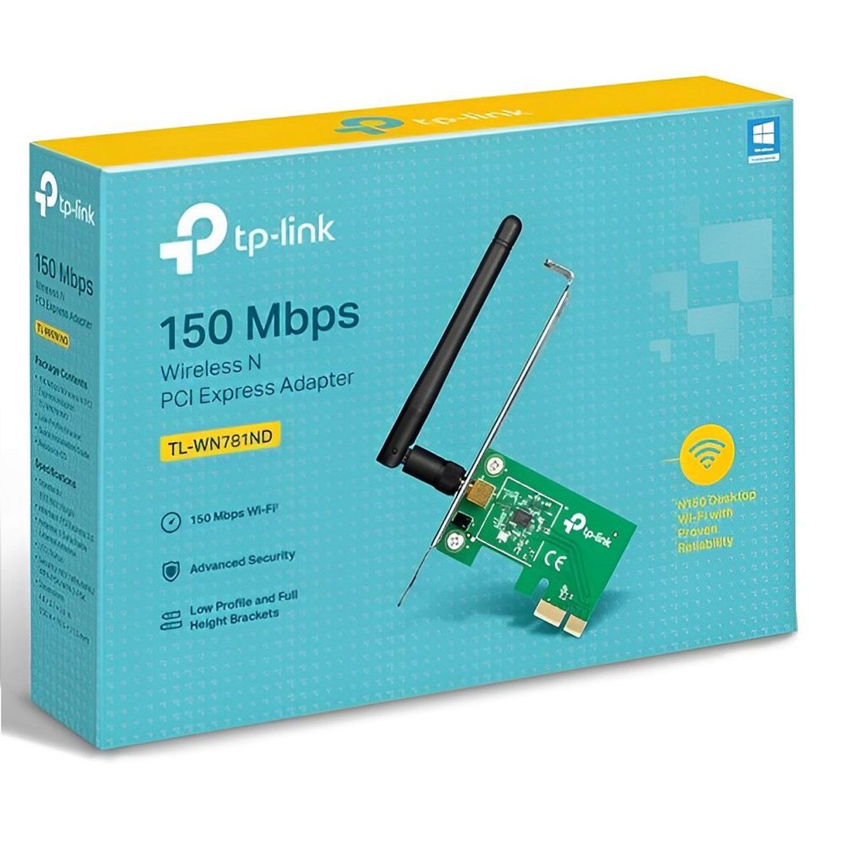 TP LINK - Tarjeta de Red Inalámbrica PCI Express TP-Link N 150Mbps