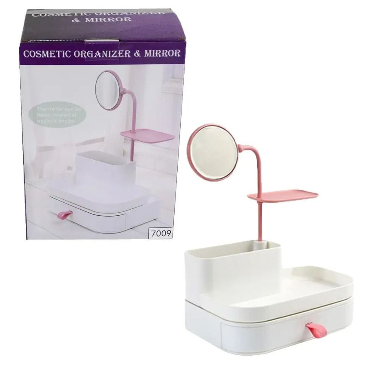 OEM - Organizador Maquillaje y Espejo para Labiales Brochas Joyas Arete