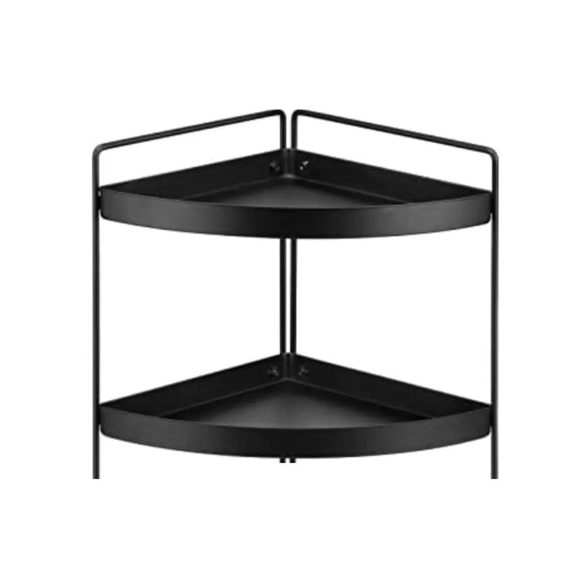 GENERICO - Esquinero Estante Multiuso Dos Niveles  Negro