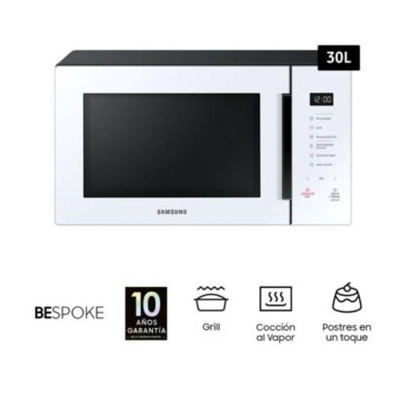 SAMSUNG - Microondas Samsung con dorador 30 LT Bespoke con Grill MG30T5018UW