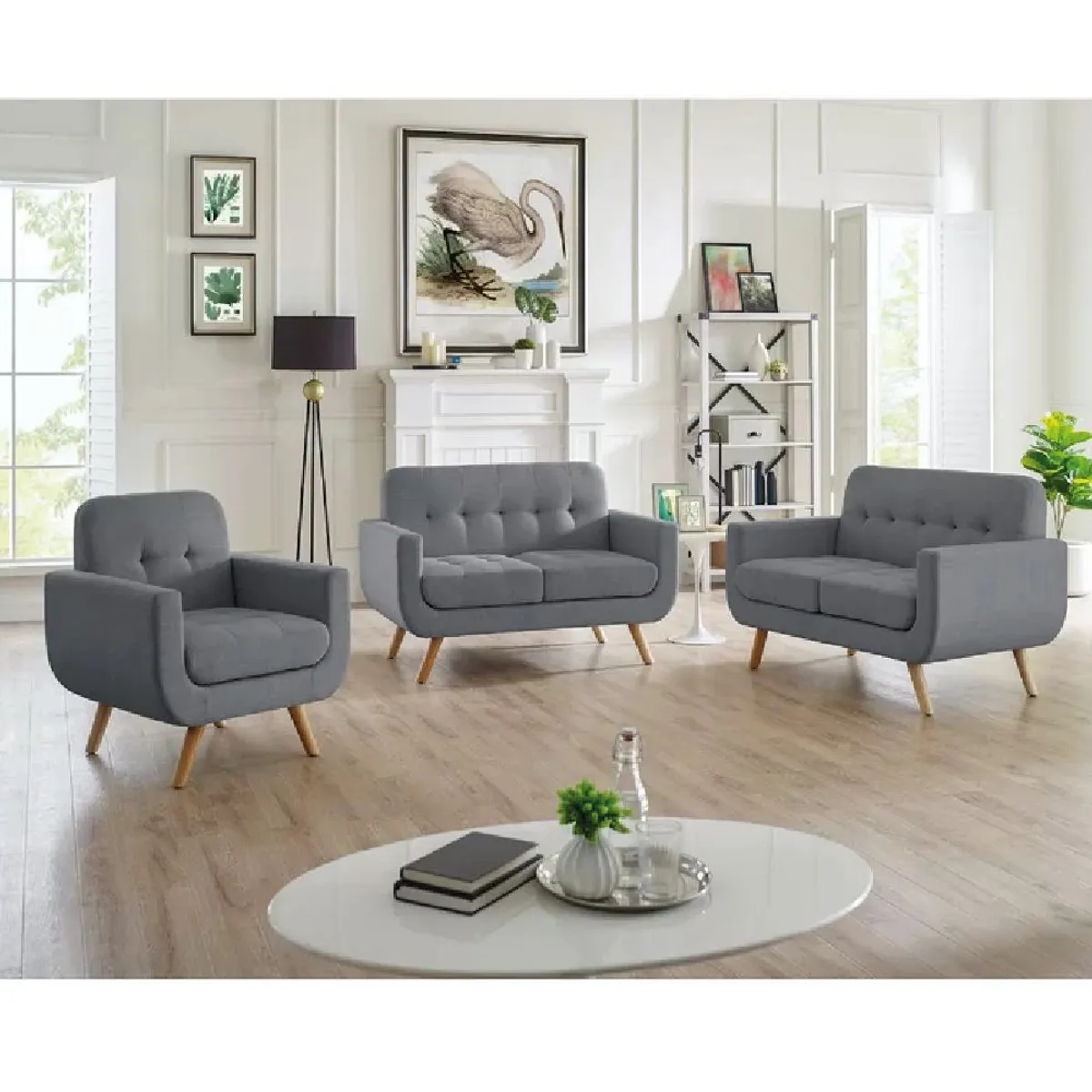 ALTO HOGAR - Juego de Sala Vania 3 2 1 Alto Hogar Gris