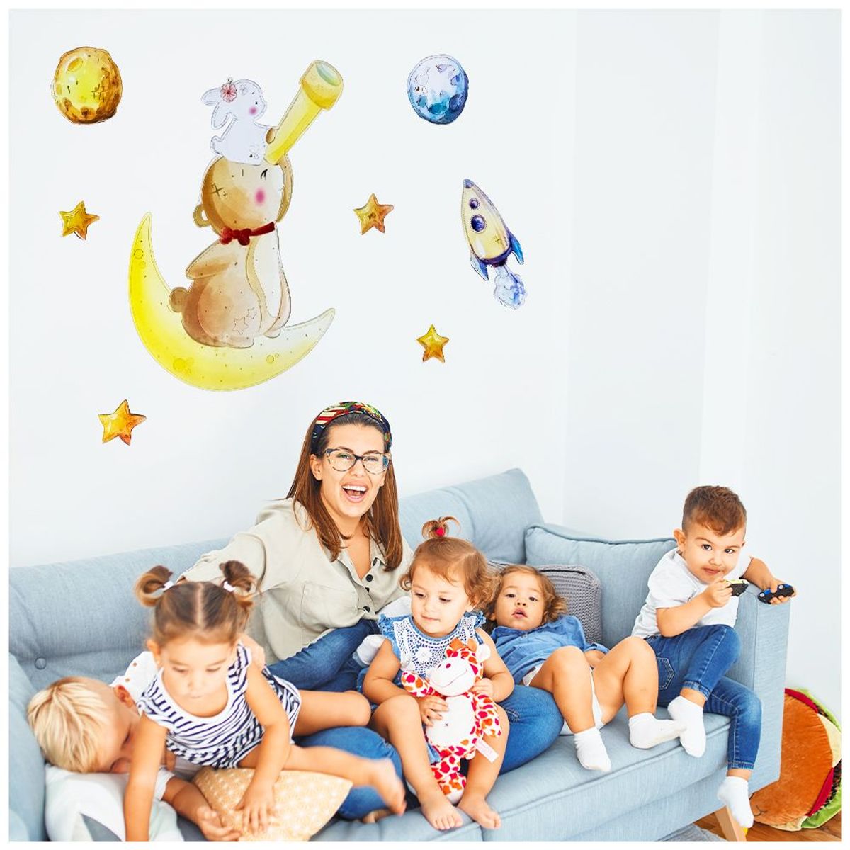 KELLER - Sticker Decorativo Infantil 3D 40X30cm S77 Oso