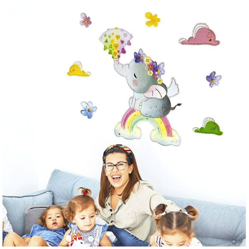 KELLER - Sticker Decorativo Infantil 3D 40X30cm S77 Elefante
