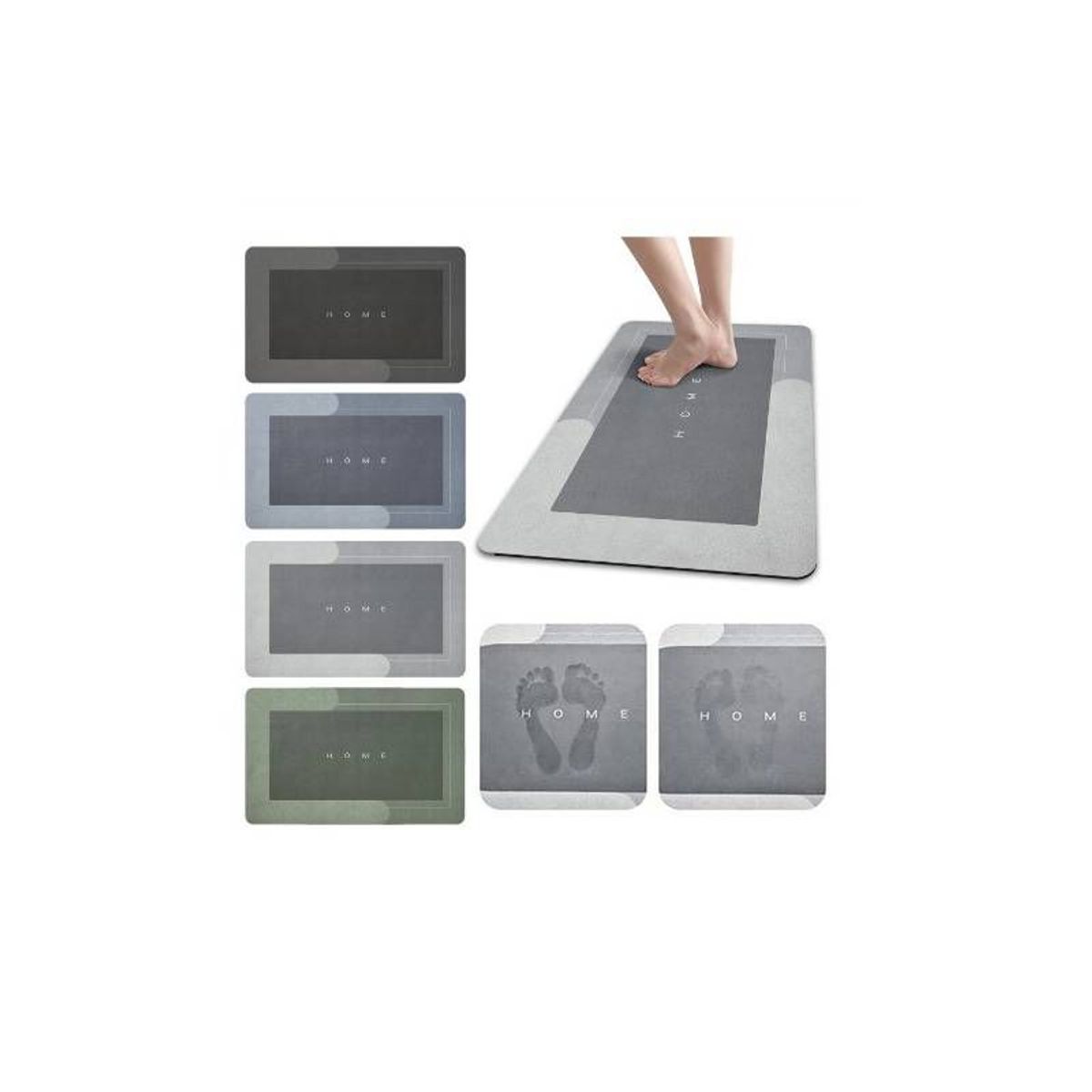 GENERICO - Alfombra absorbente de baño anti deslizante kawaii