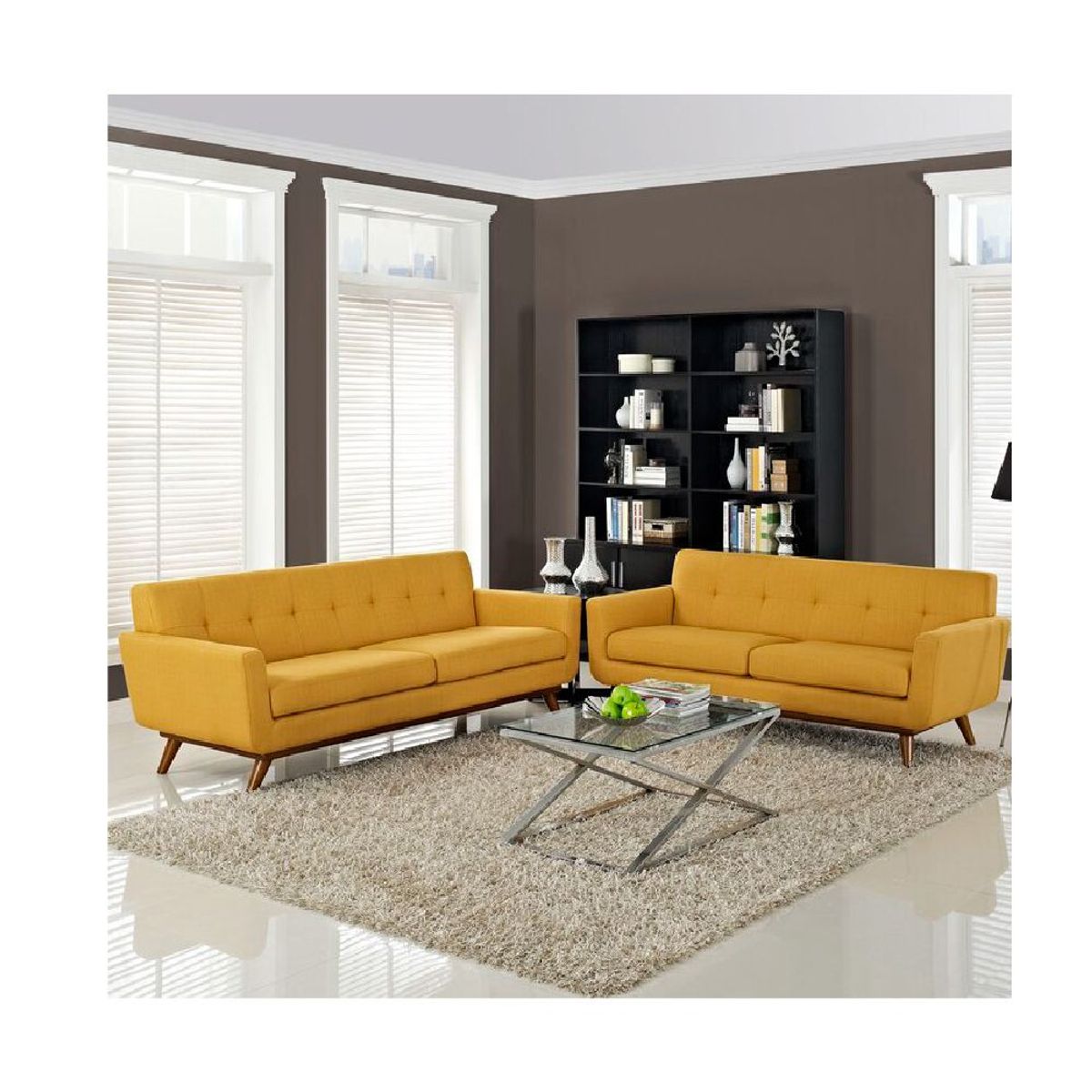 ALTO HOGAR - Juego de Sala 3 2 Denieke Amarillo