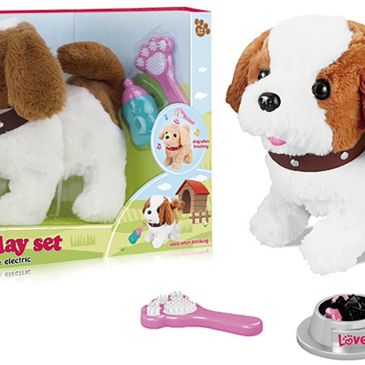 GENERICO - Peluche en forma de Perro con sonidos y movimientos