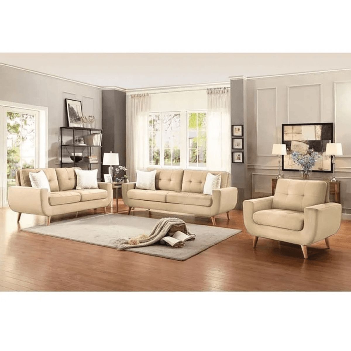 ALTO HOGAR - Juego de Sala 3 2 1 Kima Beige Antifluido